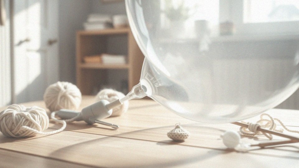 Jak używać pompkę do balonów przy szydełkowaniu bombek?